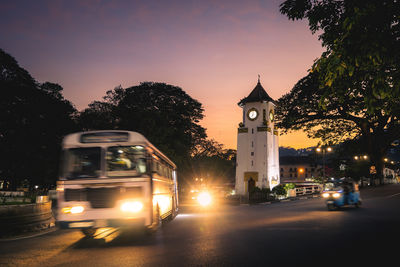 Illuminated city at night