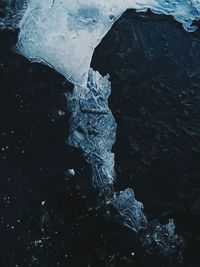 High angle view of ice