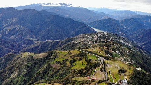 High angle view of valley