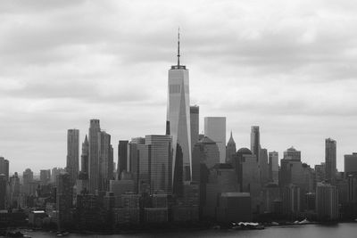 Modern buildings in city against sky