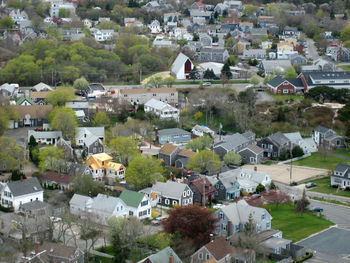 High angle shot of townscape