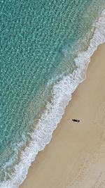 High angle view of beach