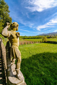 Statue against clear sky