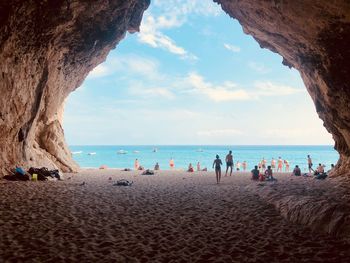 Group of people on beach