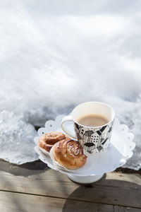 Close-up of coffee on table