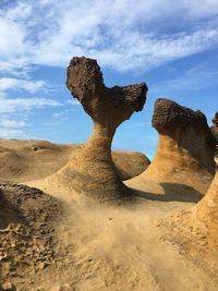 Rock formations in desert