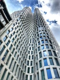 Low angle view of modern building against sky