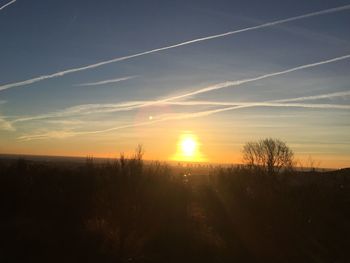 Scenic view of landscape at sunset