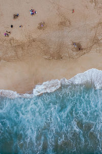 High angle view of beach