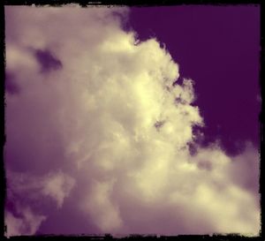 Low angle view of cloudy sky