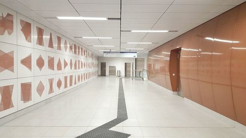 Underground walkway at subway station