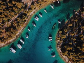 High angle view of sea shore