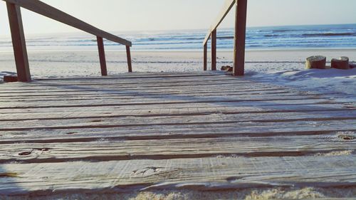 View of pier on sea