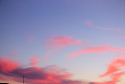 Low angle view of sky at sunset