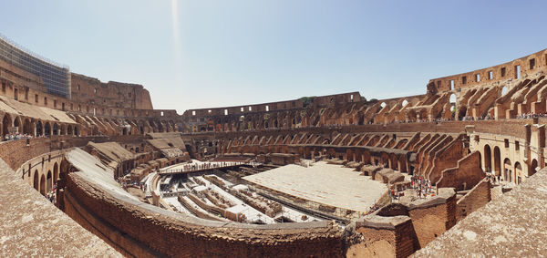 Panoramic shot of historic building against sky