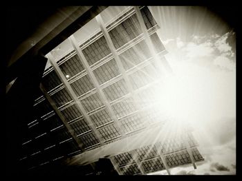 Low angle view of modern building against sky