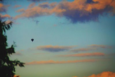 Low angle view of sky at sunset