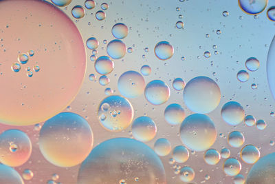 Full frame shot of bubbles in water