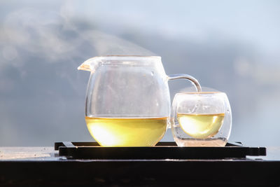 Close-up of drink on table
