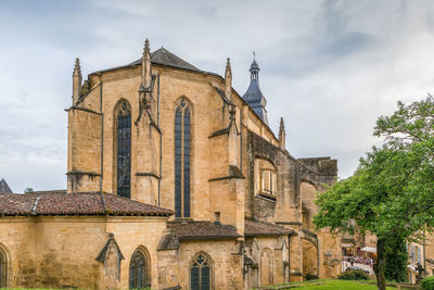 Low angle view of historic building against sky