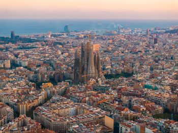 High angle view of cityscape