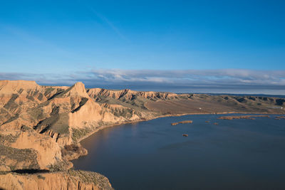 Scenic view of land against sky