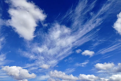 Low angle view of clouds in sky