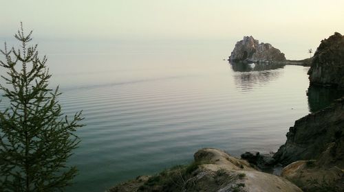 Rock formations in sea