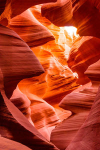 Rock formations at lower antelope canyon