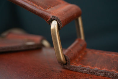 Close-up of metallic handle