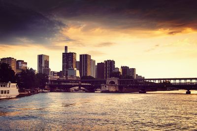 Cityscape at sunset