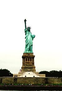 Low angle view of statue of liberty