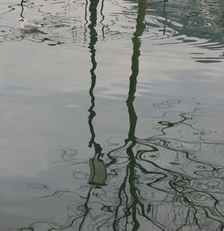 Close-up reflection of water in lake