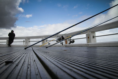 Pier on sea against sky