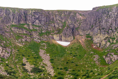 Scenic view of rocky mountains