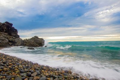 Scenic view of sea against sky