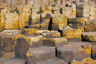 Full frame shot of old stone wall