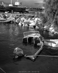 Boats in harbor