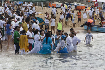 Group of people in the background