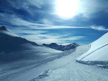 A day on skiing slopes