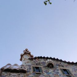 Low angle view of building against clear sky