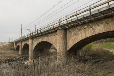 Low angle view of train against sky