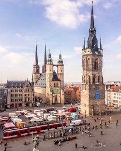 View of church in city