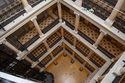 Low angle view of staircase in building