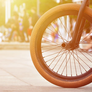 Close-up of bicycle spoke