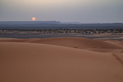Scenic view of desert against sky
