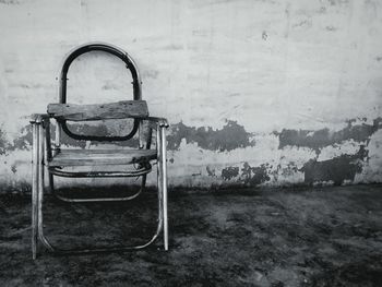 Close-up of empty chair