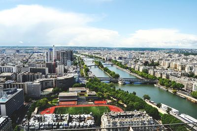 High angle view of cityscape