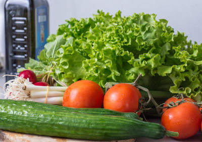 Close-up of vegetables on table