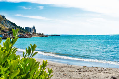 Scenic view of sea against sky